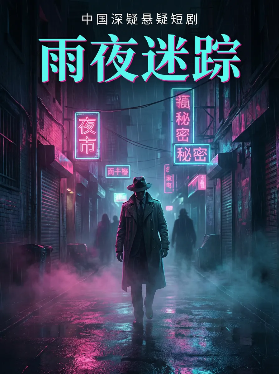 河南宁陵初中女生 悬疑追踪短剧 - 雨夜迷踪海报